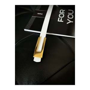 Designer <b>Gold</b> Buckle Thin White Women's <b>Belt</b>, Jacket <b>Belt</b>, Shirt <b>Belt</b>, <b>Dress</b> <b>Belt</b> - White-<b>Gold</b> - Product Image 1