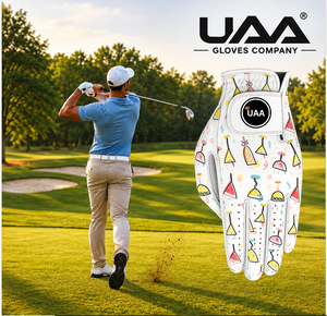 Professional Gents and ladies custom pattern golf gloves breathable Non <b>slip</b> custom logo printed cabretta leather golf gloves - Product Image 2