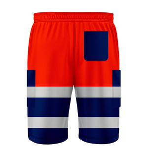 Pantalones Cortos de Trabajo de Seguridad de Alta Visibilidad de Algodón Personalizados para Hombre, Pantalones Cortos de Seguridad de Verano para Construcción, Ropa de Trabajo de Seguridad - Product Image 4