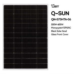 แผงโซลาร์เซลล์ Q-SUN Solar QN-575HTA-06 550W-600W โมโนคริสตัลไลน์ HJT/PERC สีดำ พร้อมกระจกปิดด้านหน้า - Product Image 2