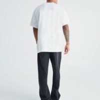T-shirt pour homme en polyester/coton, coupe ample, anti-rides, séchage rapide, écologique, personnalisé, imprimé, pour le fitness