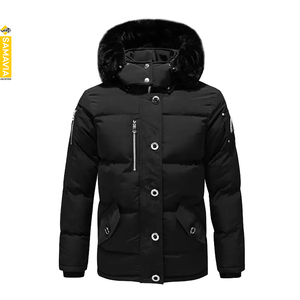 Custom <b>Lightweight</b> Coated Stand Polyester Cotton <b>Men's</b> Winter <b>Jacket</b> <b>Waterproof</b> Windproof Breathable Nylon Shell Samavia Brand - Product Image 5