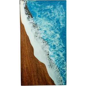 <b>Large</b> Epoxy Resin <b>Urn</b> for Adult Male Ashes Texture Wooden Cremation Memorial <b>Urn</b> for Human Ashes from India - Product Image 3