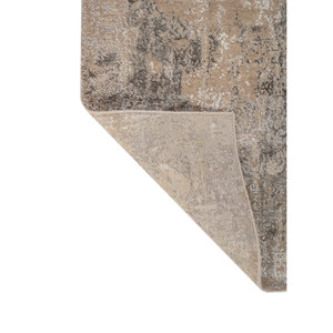Alfombras Entropy Ivory de Lana y Seda de Bambú Anudadas a Mano AKWB-3625 para Sala de Estar, Dormitorio, Pasillo, Rectangulares Abstractas, Hechas a Mano - Product Image 5