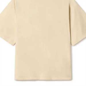 เสื้อยืด2025ทรงหลวมโอเวอร์ไซส์สำหรับผู้ชายเสื้อยืดคอกลมผ้าคอตตอนสีขาวคอเล็กไหล่ตก - Product Image 6