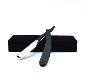 ANAAIF Rasoir droit vintage professionnel en acier au carbone avec manche noir pour l'épilation du corps - Product Image 5