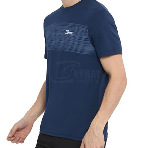 Dernier modèle de t-shirt de couleur unie pour hommes, vêtements d'extérieur à séchage rapide en tricot de coton et de fibre de bambou - Product Image 2