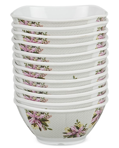 Juego de Vajilla de Melamina de 24 Piezas con Triple Recubrimiento Premium, Resistente a las Manchas y a las Roturas, Platos Completos, Tazones para Verduras y Cucharas de Té para el Hogar - Product Image 4