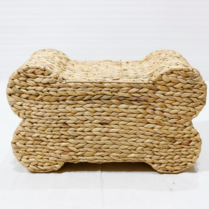 Panier en forme d'os en jacinthe d'eau, fait à la main, panier de rangement en forme d'os, artisanat naturel du Vietnam - Product Image 3