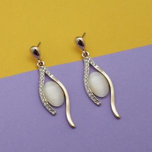 Kriaa Fine <b>Cuff</b> <b>Earrings</b> Resin and Austrian Stone with Gold Plating 1313693 Dangler Dangle - Product Image 1