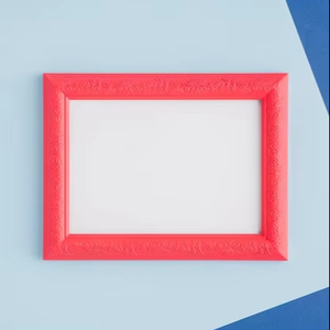 Modern <b>Square</b> White Bone Art Customizable Photo Display Frame Stainless Steel for Home Decoration - Product Image 1