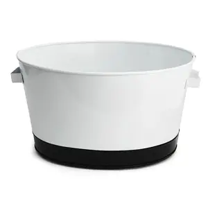 Classic Products Custom Logo buy At reasonable Price from India Metal Ice Bucket Beverage Tub Oval For Bar Cocktail Party uses