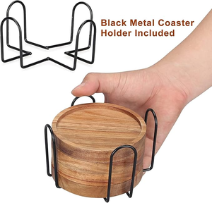 ที่รองแก้วไม้วอลนัทพรีเมี่ยมสำหรับการป้องกันพื้นผิวและการตกแต่งโต๊ะที่หรูหราในดีไซน์คลาสสิกโดย tradebyd - Product Image 5