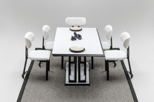 Chaise de salle à manger moderne extensible en acier inoxydable pour appartement ferme maison hôtel villa salles à manger ensembles de meubles - Product Image 3