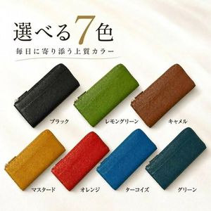 กระเป๋าสตางค์ทรงบางรูปตัว L หนังวัวแท้พร้อมช่องใส่บัตร - Product Image 2