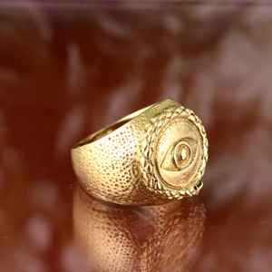 Anillos de joyería de moda chapados en oro de 18 quilates o latón Alianzas de Boda estilo retro para hombre éxito de ventas - Product Image 2