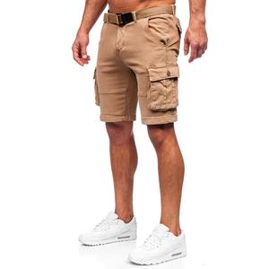 Custom Logo Terry Plain Dyed <b>Mens</b> <b>Cargo</b> <b>Shorts</b> Elasticated Waistband Cotton Workout with Side Pockets Sublimated Casual Style - Product Image 1