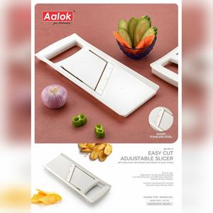 Trancheuse à légumes manuelle réglable en 3 tailles, matériau ABS incassable, lame en acier inoxydable, outil de découpe de forme simple - Product Image 2