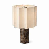 Lampe de chevet créative en forme de cylindre avec abat-jour en tissu plissé, lumière chaude, rechargeable par type C, pour chambre à coucher, salon et bureau