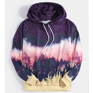 Sublimación de los hombres por encargo Sudaderas con capucha Nuevo Diseño Algodón Poliéster Sublimación de los hombres - Product Image 1