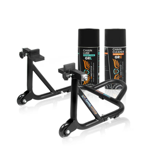 Pack Combo de 160ml GR Démontable Noir Paddock Stand Nettoyeur de Chaîne et Lubrifiant pour les Besoins de Lavage et de Nettoyage - Product Image 1