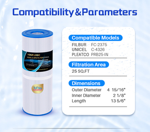 Với C-4326 413-106 FC-2375 3005845 17-2327 817-2500 25392 100586 hồ bơi ngoài trời Lọc Cartridge thay thế Cartridge - Product Image 3