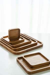 ถาดเสิร์ฟไม้อะคาเซียแบบชนบททำด้วยมือสไตล์วอลนัทหรูหราสำหรับอาหารและชาสไตล์กำหนดเองสำหรับเครื่องครัว - Product Image 5