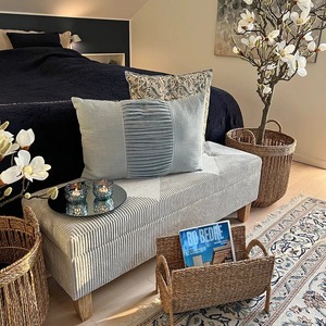 Meilleur prix pour accessoires de bureau : organiseur de brochures, de dossiers et de magazines en jonc de mer, fait main. - Product Image 6