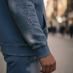 Conjuntos de ropa de calle térmica personalizada con capucha y pantalones de chándal Sun Faded Washed 100% chándales de algodón para hombres de invierno - Product Image 6