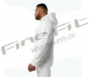 Sweat à capuche décontracté coupe ample pour hommes vente en gros de basiques en coton mélangé Streetwear pull de style simple pour la mode hivernale de tous les jours - Product Image 5