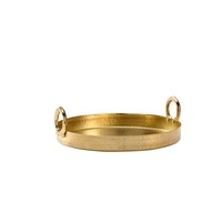 Bandejas de oro decorativas Metropolitan con asas para cocina, decoración de bodas, bandejas para servir, fabricante indio