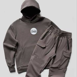 Survêtements 2 pièces pour hommes pulls en molleton survêtements coupe athlétique ensemble de vêtements de jogging à capuche - Product Image 2