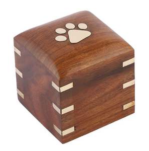 Fournitures pour animaux de compagnie Urne funéraire pour chats et chiens à prix raisonnable Urne funéraire en bois personnalisée OEM Boîte funéraire - Product Image 1