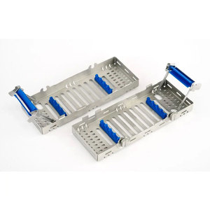 Venta caliente bandeja de autoclave Dental de dos pisos instrumento quirúrgico Manual casete de esterilización de acero inoxidable - Product Image 3