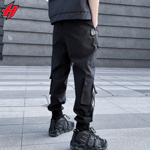 Cyberpunk Multi-Pocket Cargo Pants Hombres Harajuku Hip Hop Streetwear Joggers B.L.P-04.V2/RED Ninja Tech Wear Design para EE. UU. - Product Image 4
