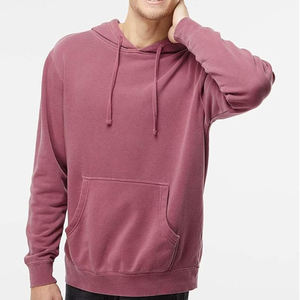 80% coton 20% polyester Independent Trading Co Sweats à capuche teints en pigments noirs Sweats à capuche d'hiver brodés - Product Image 5