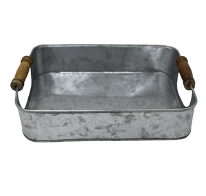 Bandeja RECT de vajilla de hierro, bandeja para servir alimentos con acabado de oxidasa gris para restaurante y mesa, decoración del hogar hecha a mano a granel - Product Image 1