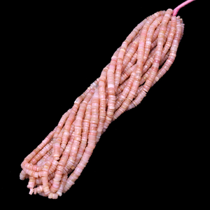 AAA+ <b>Pink</b> Opal 4mm-6mm Smooth Heishi Spacer Beads Natural <b>Pink</b> Opal Semiprecious Gemstone Wheel Rondelle Loose Beads For Jewelry - Product Image 3