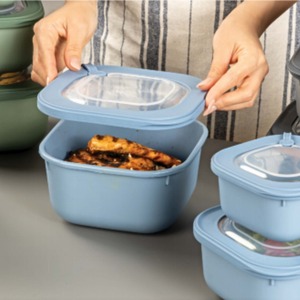 Recipientes de Almacenamiento de Alimentos Multifuncionales de Plástico Gris, Duraderos, Libres de BPA, Ecológicos, con Tapas de Cierre, Seguros para Uso en la Cocina y Preparación de Comidas - Product Image 2