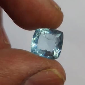 2 uds de Aguamarina Natural 11mm a 13mm cojín faceta ovalada 10 Cts lote Iroc ventas alta calidad corte de piedras preciosas sueltas para joyería - Product Image 3