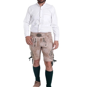 ชุดบาวาเรียนมาใหม่สำหรับผู้ชาย กางเกงขาสั้น Lederhosen แบบดั้งเดิมสำหรับเทศกาล Oktoberfest กางเกงขาสั้นสั่งทำพิเศษ - Product Image 5