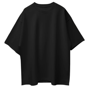 T-shirt décontracté pour homme de grande taille, logo personnalisable de haute qualité, couleur noire, 220 g/m², 100 % coton biologique respirant - Product Image 1