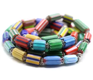 Cuentas de cristal de Murano con diseño de Chevron multicapa Vintage, joyería hecha a mano para manualidades, suministro a granel al por mayor - Product Image 3