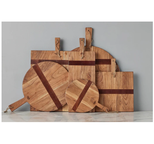 AK ชุดเขียงไม้ทองเหลือง6ชิ้นกระดานขนาดใหญ่สีน้ำตาลและไม้ธรรมชาติ - Product Image 6