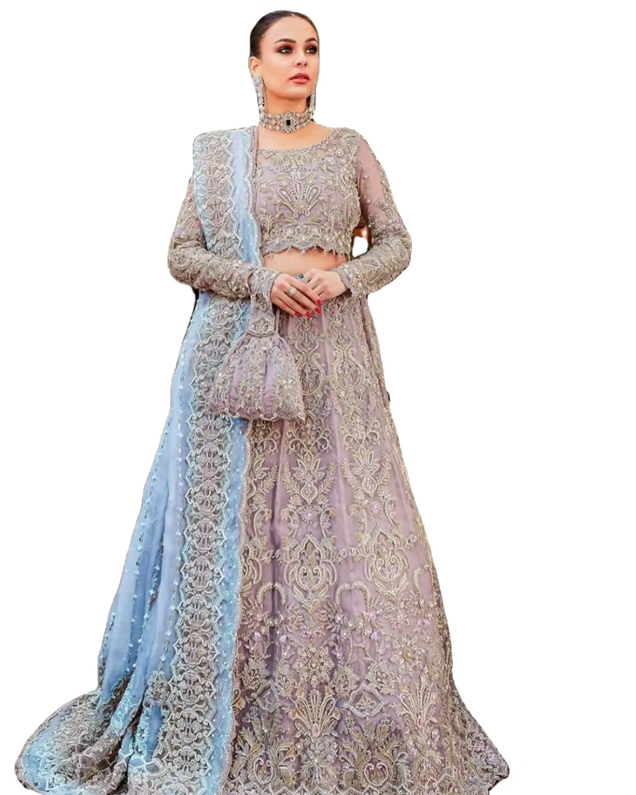 Pakistanische Hochzeitssaison Outfits 2024 beliebteste Qualitätsanzüge im Großhandelspreis