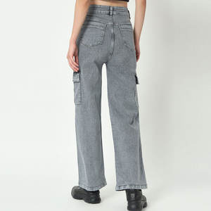 Pantalones Vaqueros Rectos de Alta Calidad para Mujer, con Lazo 3D y Borla, Nueva Tonalidad Clara, Transpirables, Directamente del Fabricante en Pakistán - Product Image 5