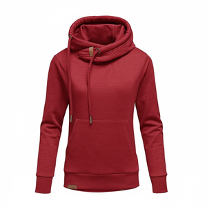 2025 personnalisé grande taille femmes sweats à capuche surdimensionné coton polaire pull hiver à capuche pour dames en gros - Product Image 1