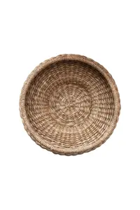 Frutero de ratán marrón hecho a mano en tejido natural perfecto para mesa de cocina y accesorios de comedor - Product Image 3