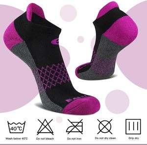 Chaussettes de cheville de course athlétique pour femmes 6 paires avec semelle rembourrée et onglet 97% Polyester 3% Spandex Chaussettes de sport - Product Image 5
