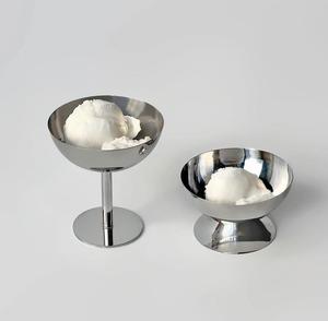 Cuencos para servir helados de acero inoxidable con acabado pulido de primera calidad perfecto para fiestas, postres, helados y golosinas familiares - Product Image 1